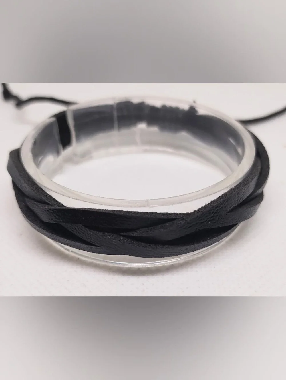 Men's Bracelet Leather Layered Black New Jewelry G19